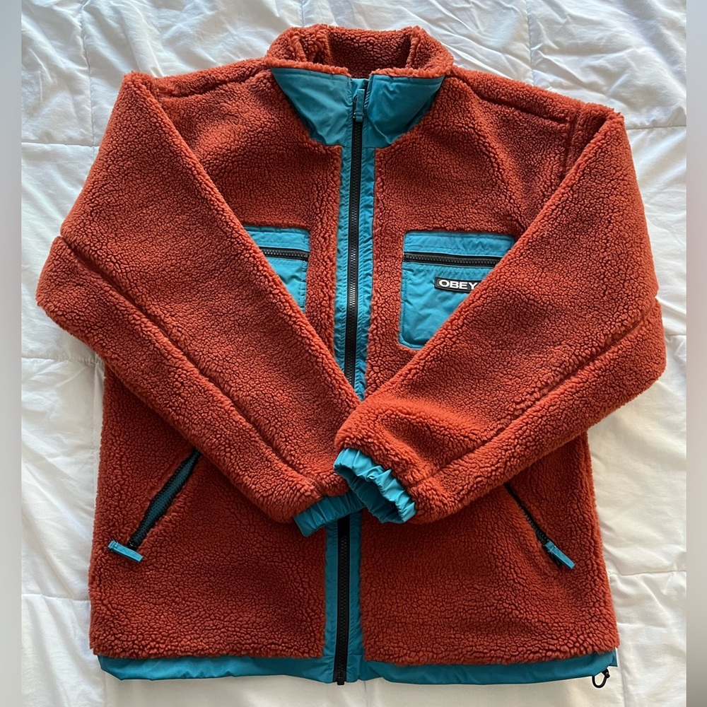 Obey reversible Sherpa jacket